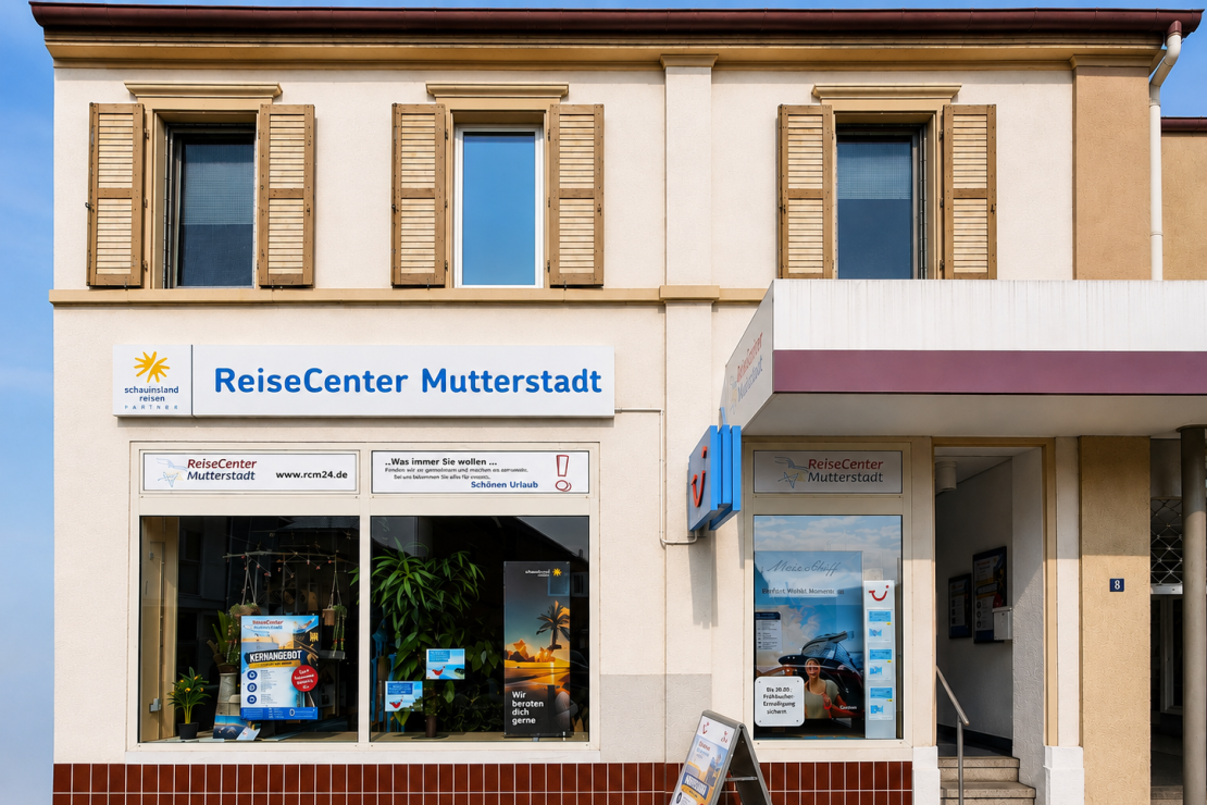 Aussenansicht des Gebäude des ReiseCenter Mutterstadt